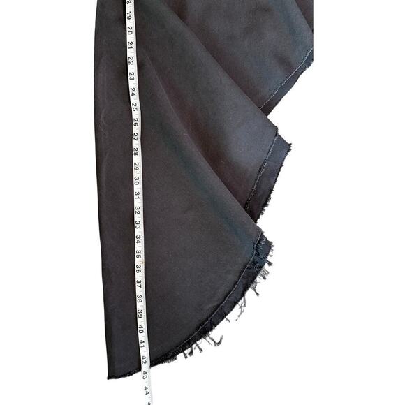 SNACKS! The Crinkle Cut Faded Black Denim Jean Skirt Asymmetrical Rocker Style - Picture 13 of 16